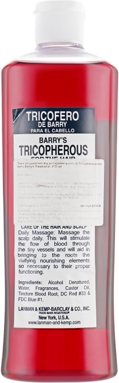 Тоник для волос - Tricopherous Hair Tonic Barry's Traditional — фото N2