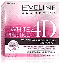 Нічний крем для обличчя - Eveline Cosmetics White Prestige 4D Whitening & Regenetating Night Cream — фото N1