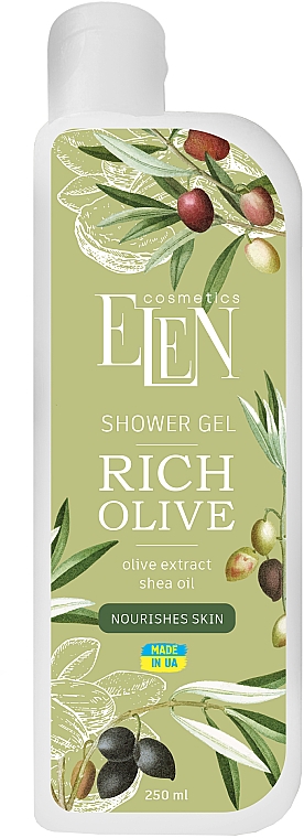 Гель для душа - Elen Cosmetics Shower Gel Rich Olive — фото N1