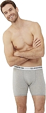 Трусы-шорты для мужчин, gray melange - U.S. Polo Assn.  — фото N1