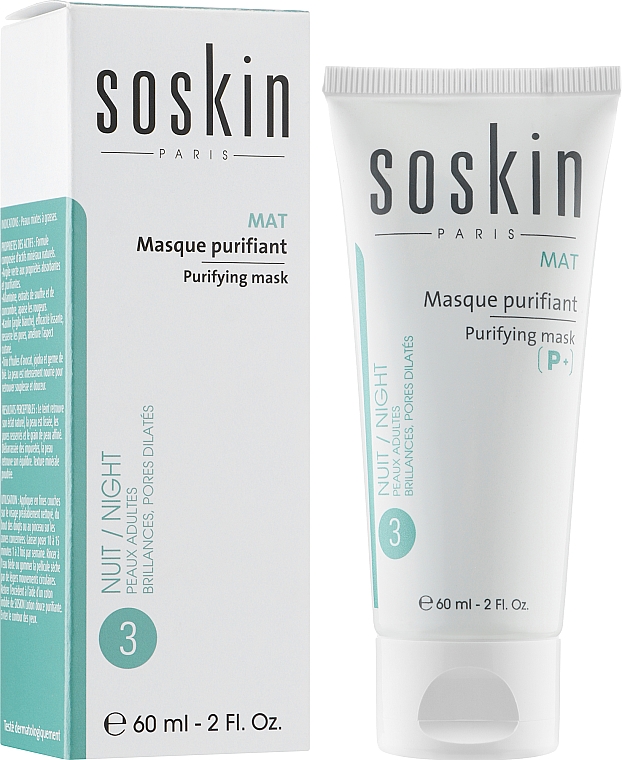 Очищающая маска для жирной и комбинированной кожи лица - Soskin Purifying Mask — фото N2