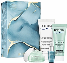 Духи, Парфюмерия, косметика Набор - Biotherm Aquasource (f/gel/15ml + f/ser/7ml + sh/milk/40ml + f/cleanser/20ml)