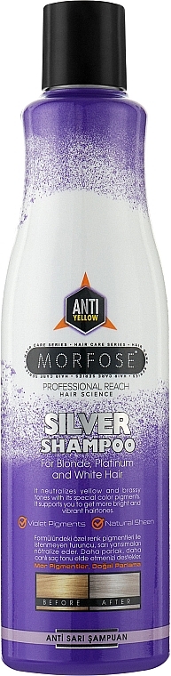 Шампунь антижовтий - Morfose Silver Shampoo — фото N1