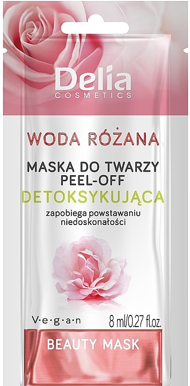 Отшелушивающая маска-пленка для лица с розовой водой - Delia Beauty Mask — фото N1