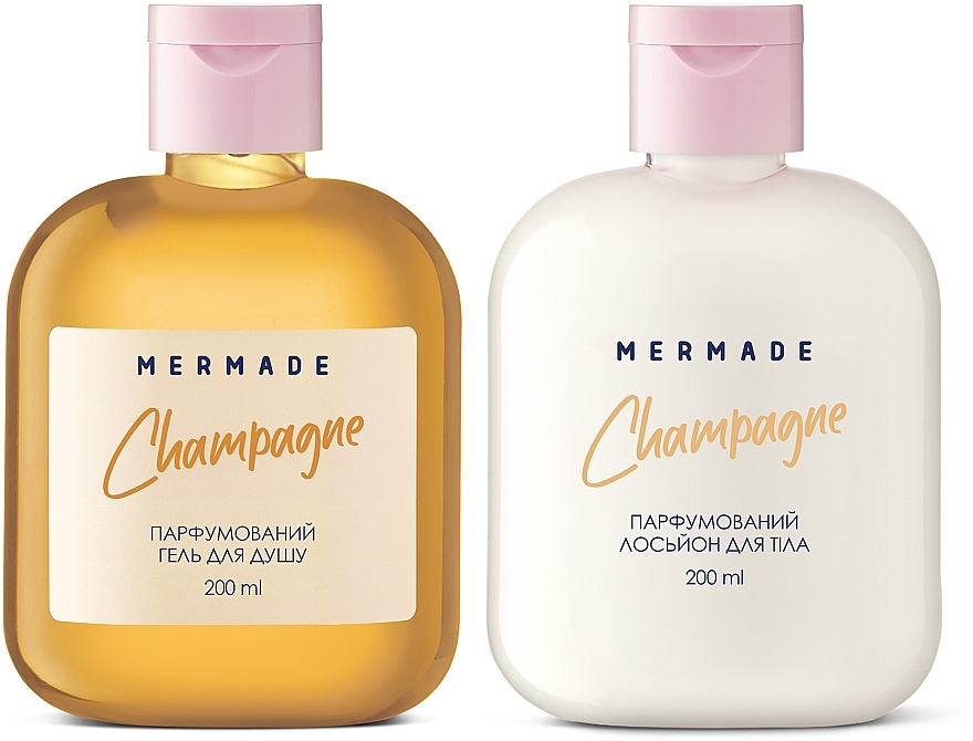 Mermade Champagne - Парфумований набір для догляду за тілом (shr/gel/200ml + b/lot/200ml) — фото N1