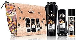 Духи, Парфюмерия, косметика Набор - Gliss Kur Ultimate Repair Set (shm/250ml + hair/cond/200ml + express/hair/cond/200ml + bag)