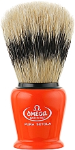 Помазок для гоління з ворсом зі щетини кабана, помаранчевий - Omega Shaving Brush — фото N2