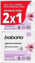 Парфумерія, косметика Набір - Babaria Almond Oil Moisturising Facial Cream Spf 10 Set (cr/2x50ml)