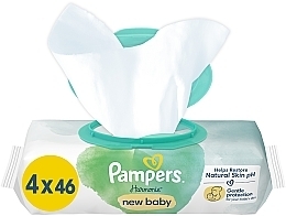Детские влажные салфетки, 4x46 шт. - Pampers New Baby Harmonie Body Wipes — фото N2