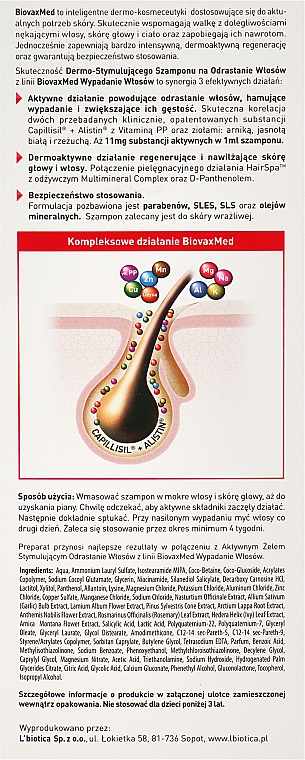 Шампунь стимулирующий рост волос с мульти минеральным комплексом - Biovax Med Dermo-Stimulating Hair Regrowth Shampoo — фото N3