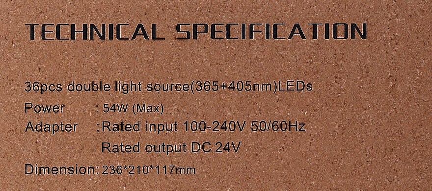 Сенсорна LED/UV-лампа, біла - Prago 54w Dual LED/UV Sensor — фото N3