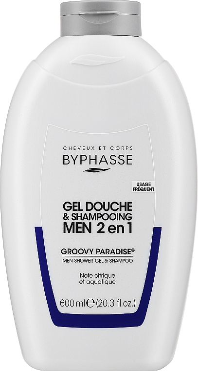 Шампунь-гель для душу, для чоловіків - Byphasse Men Gel-Shampoo 2 In 1 Groovy Paradise — фото N3