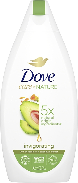 Крем-гель для душа - Dove Care By Nature Invigorating Shower Gel — фото N1