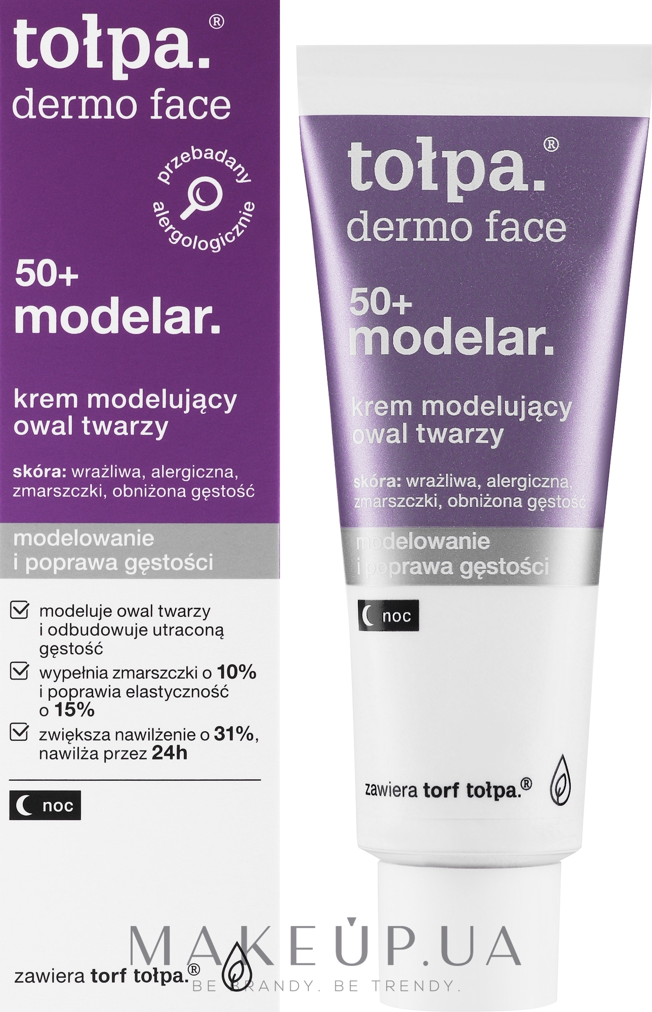 Нічний крем для обличчя - Tolpa Dermo Face Modelar 50+ Night Cream — фото 40ml