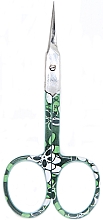 Парфумерія, косметика Ножиці для кутикули 9117, біло-зелені - SPL Professional Manicure Scissors