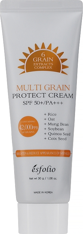 Солнцезащитный крем с экстрактами злаковых - Esfolio Multi Grain Sun Cream SPF 50+/PA+++