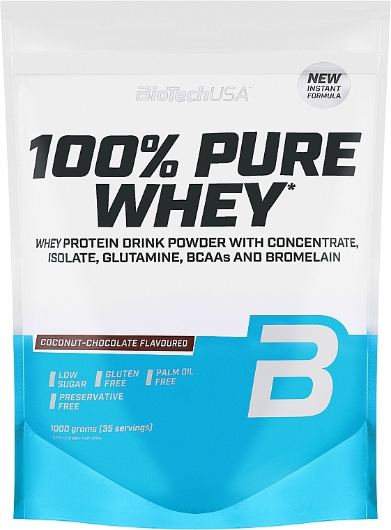 Протеин "Кокосовый шоколад" - BioTech 100% Pure Whey Coconut Chocolate — фото N1