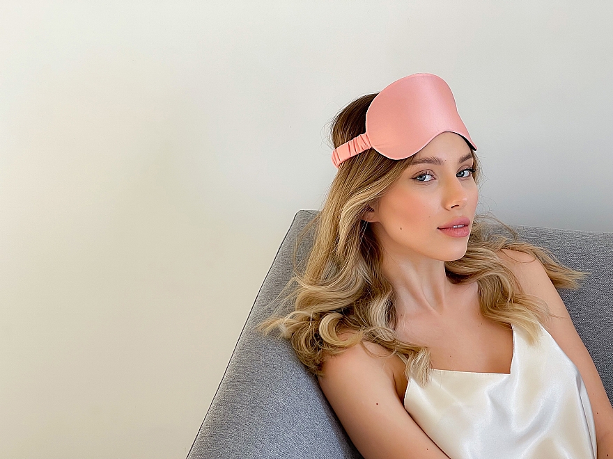 Набор для сна персиковый в подарочном чехле "Relax Time" - MAKEUP Gift Set Pink Sleep Mask, Scrunchie, Ear Plugs — фото N5