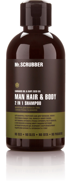 Мужской шампунь для волос и тела - Mr.Scrubber Solid Man Hair&Body Shampoo 2 In 1