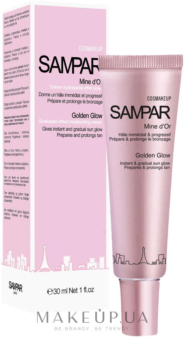 Зволожувальний крем з тонувальним ефектом - Sampar Cosmakeup Golden Glow Sunkissed Effect Moisturizing Cream — фото 30ml