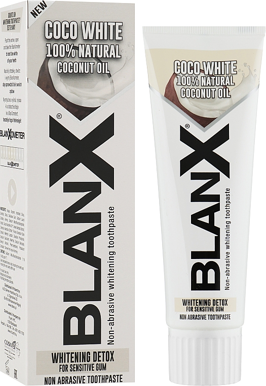 Неабразивная отбеливающая зубная паста - Blanx Coco White Toothpaste — фото N2