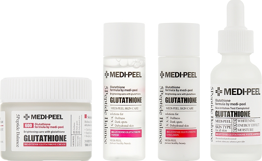 УЦЕНКА Набор - Medi Peel Glutathione Multi Care Kit (toner/30ml + emulsion/30ml + ser/30ml + cr/50g) * — фото N2