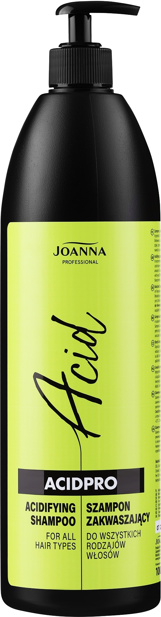 Подкисляющий шампунь для волос - Joanna Professional Acidifying Hair Shampoo — фото 1000ml