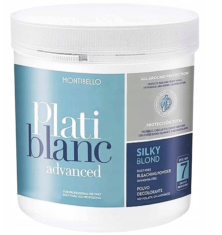 Пудра для освітлення волосся, 7 тонів - Montibello Platiblanc Advanced Silky Blond Bleaching Powder 7 — фото N2