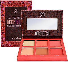 Духи, Парфюмерия, косметика Палетка для макияжа - Viva La Diva Blush & Bronzing Powder Deep Blush Palette