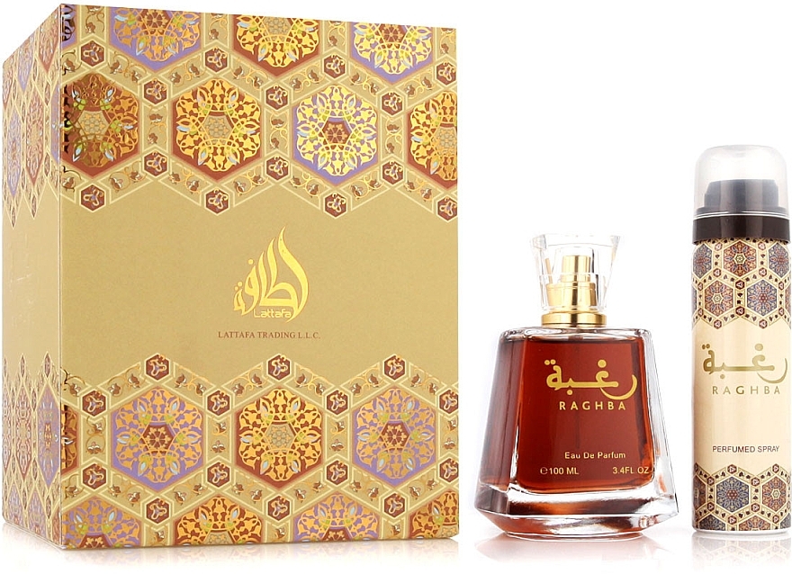 Lattafa Perfumes Raghba Eau - Набор (edp/100ml + deo/50ml) — фото N1