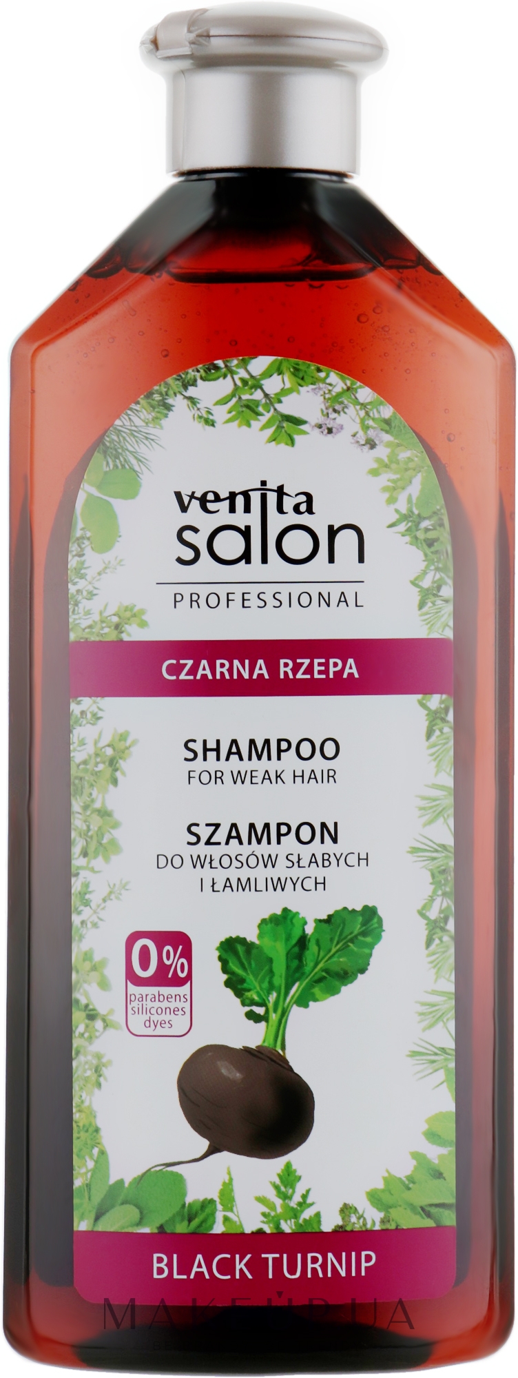 Шампунь для волос - Venita Salon Professional Black Turnip Shampoo — фото 500ml