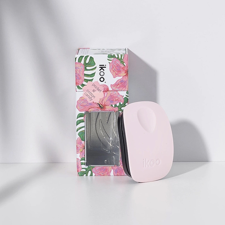 Расческа для волос - Ikoo Pocket Black Cotton Candy — фото N2