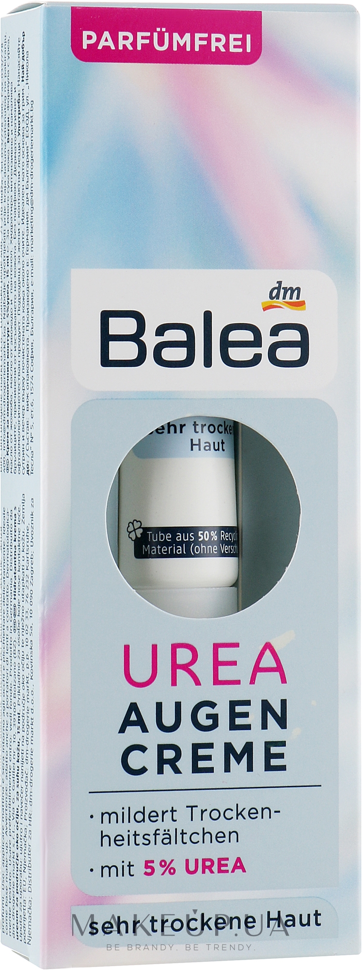 Крем для шкіри навколо очей з косметичною сечовиною - Balea Urea Eye Cream — фото 15ml