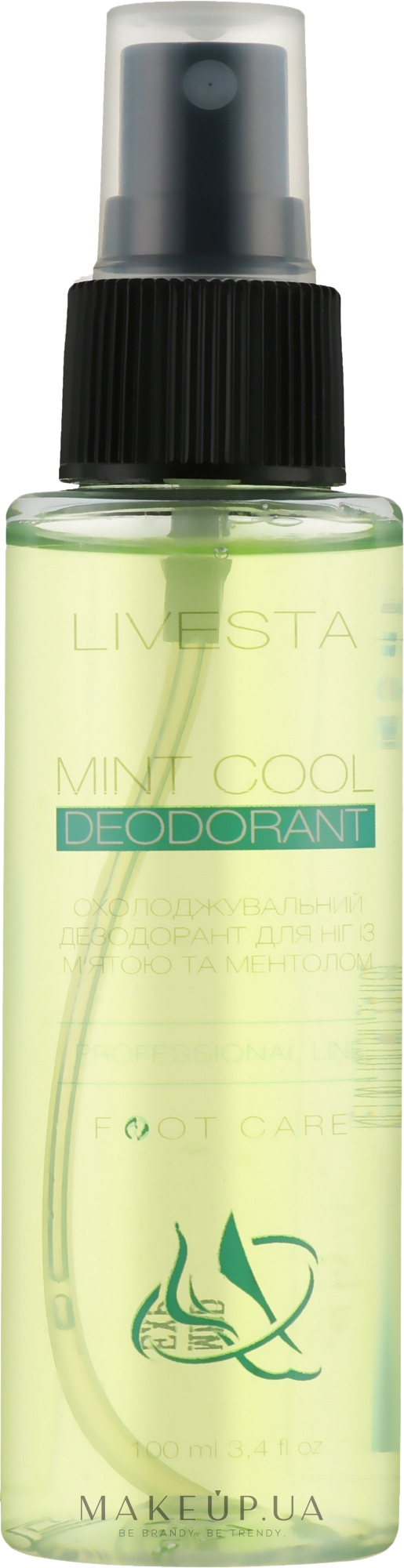 Охлаждающий дезодорант для ног с мятой и ментолом - Livesta Mint Cool Deodorant — фото 100ml