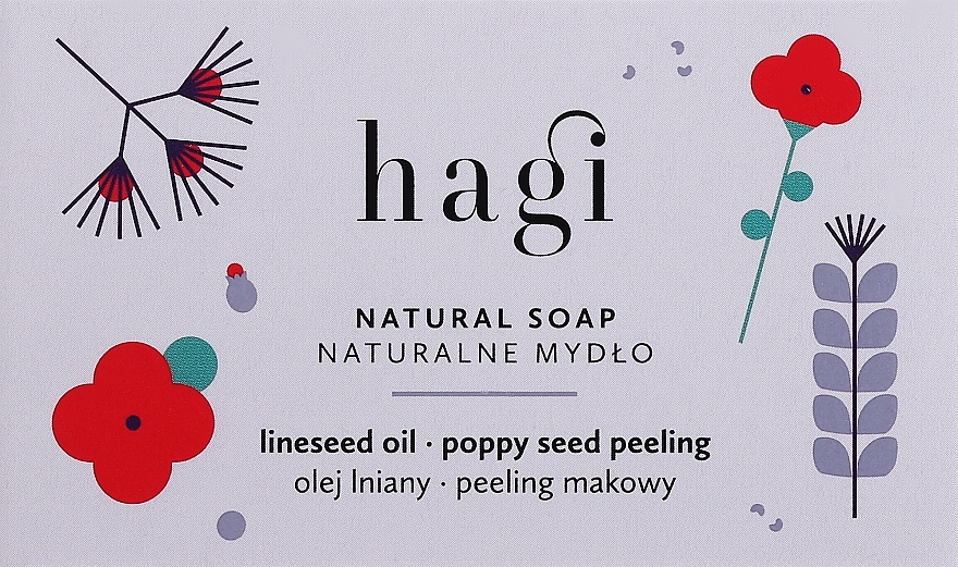 Натуральне мило з олією обліпихи і маком - Hagi Natural Soap — фото N2