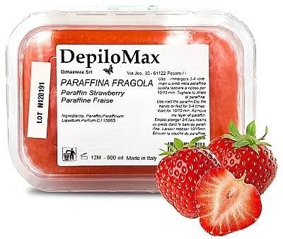 Косметический парафин "Клубника" - DimaxWax DepiloMax Parafin Strawberry — фото N2