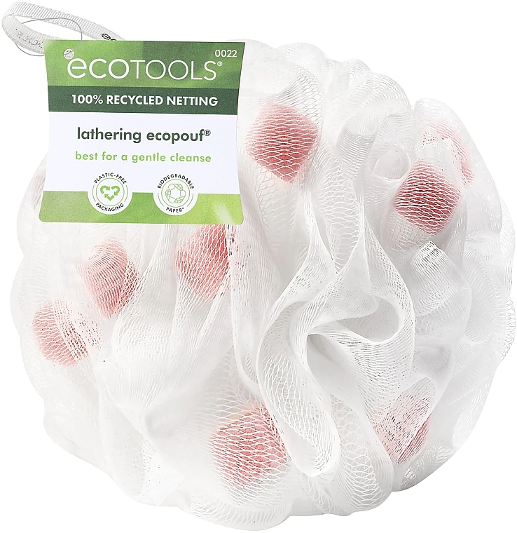 Пінлива мочалка для душу - EcoTools Lathering EcoPouf Bath Sponge — фото N1