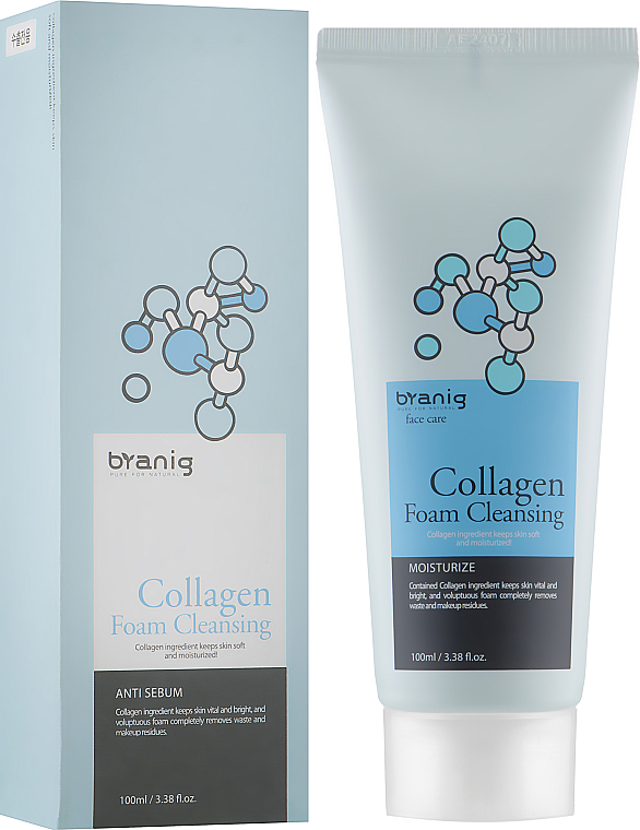 Soft cleansing foam. Branig Collagen Foam Cleansing. Byanig Collagen Foam Cleansing. Пенка для умывания Byanig с коллагеном. Branig пенка для умывания Pure nature Collagen Foam Cleansing (коллаген), 100гр.