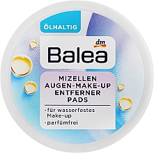 Очищающие ватные диски - Balea BaleaMizellen Augen-Make-up Entferner-Pads — фото N2