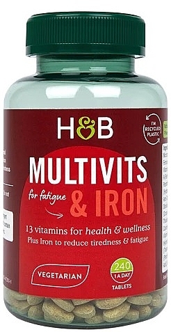Пищевая добавка "Мультивитамины и железо" - Holland & Barrett Multivits & Iron — фото N1