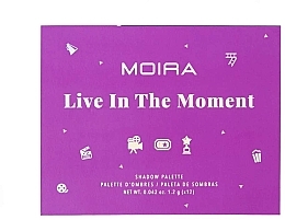 Палетка теней для век - Moira Live In The Moment Eyeshadow Palette — фото N2