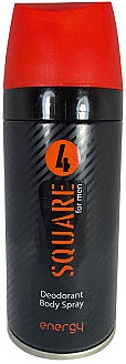 Парфумований дезодорант-спрей - Unice Square 4 Energy — фото N1