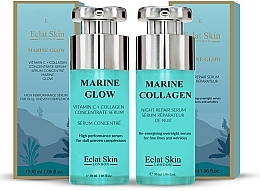 Парфумерія, косметика Набір - Eclat Skin London Marine Glow & Marine Collagen (f/ser/2x30ml)