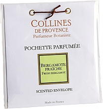 Парфумерія, косметика Ароматичне саше в конверті "Свіжий бергамот" - Collines de Provence Scented Envelope