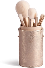 Набор кистей для макияжа, 6 шт, в золотистом футляре-тубе - Inglot Brush Tube Makeup Set — фото N2