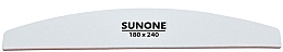 Пилочка для ногтей 180/240, полумесяц, белая - Sunone Nail File — фото N3