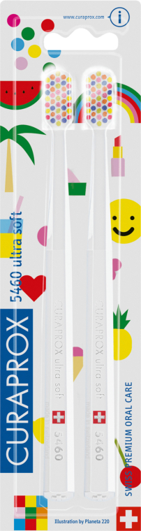 Набор зубных щеток, белые - Curaprox Ultra Soft Pop Art Edition — фото N1