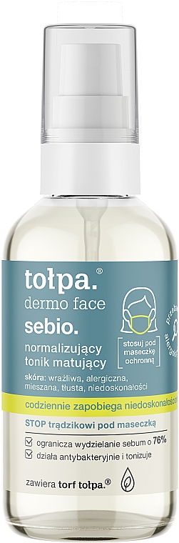 Тоник для лица - Tolpa Dermo Face Sebio Tonic — фото N1