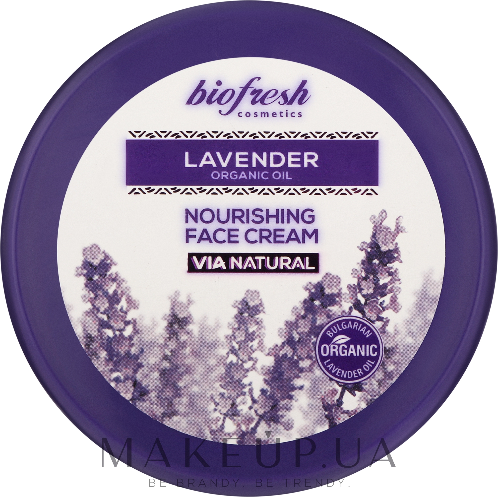 Живильний крем для обличчя - BioFresh Via Natural Lavender Organic Oil Nourishing Face Cream — фото 100ml