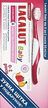 Набор "Антикариес и защита от сахарных кислот" - Lacalut Baby (t/paste/55ml + toothbrush/1pc) — фото N1